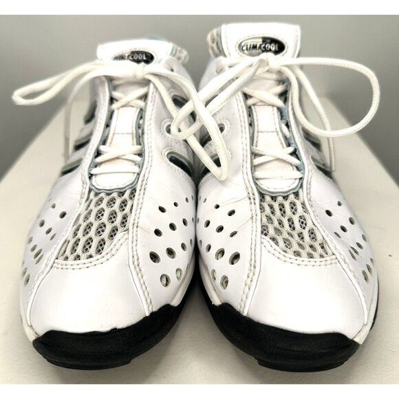 Adidas Womens Shoes Leather Golf Sneakers Adiprene Climacool White Blue Size 6 - Picture 2 of 13